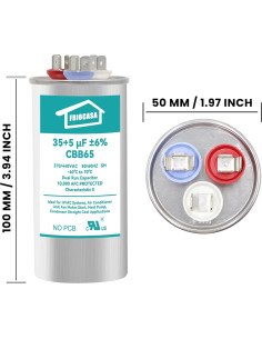 Capacitor de Arranque FRIOCASA 35+5 uF 370V CBB65B 2