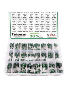 Kit de 375 Capacitores de Película Tnisesm 0.22nF - 470nF 100V