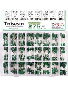 Kit de 375 Capacitores de Película Tnisesm 0.22nF - 470nF 100V 2