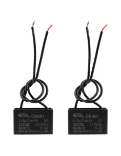 Capacitor CBB61 0.8uF 250V CA para Ventilador - 2 Piezas