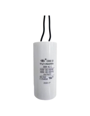 Capacitor YATAI CBB60 60uF 300V CA para Motor 2 Hilos