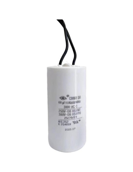 Capacitor YATAI CBB60 60uF 300V CA para Motor 2 Hilos
