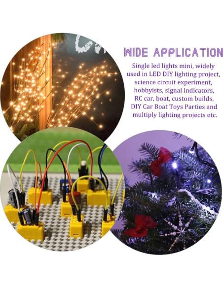 XINGYHENG 70 Pcs Diodos LED 5mm Pre Cableados 12V Mezcla Colores