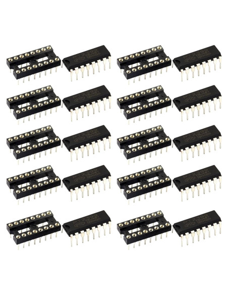 Circuito Integrado de Eco PT2399 - 10 Piezas con Zócalo DIP-16