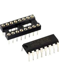 Circuito Integrado de Eco PT2399 - 10 Piezas con Zócalo DIP-16 2