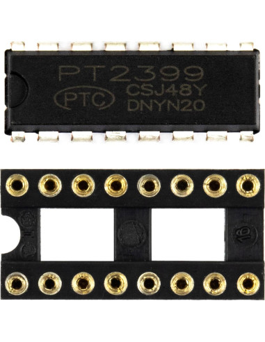 Circuito Integrado de Eco PT2399 - 10 Piezas con Zócalo DIP-16