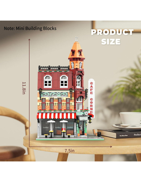 Set de Construcción Mini Café TOY PLAYER 1950 Piezas Set de Construcción Mini Café TOY PLAYER 1950 Piezas