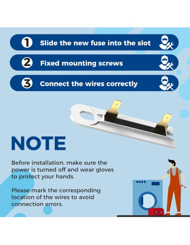 Fusible Térmico 3392519 Romalon - Paquete de 3 para Secadora