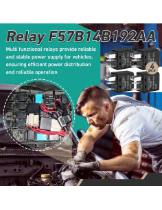 4 Relés Automotrices F57B14B192AA 10A/20A para Ford y más 2