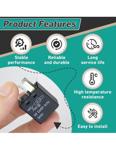 4 Relés Automotrices F57B14B192AA 10A/20A para Ford y más