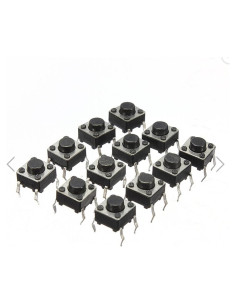 Interruptor Táctil Momentáneo DAOKI 100Pcs 6x6x5mm SPST