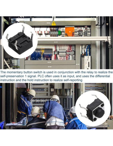Interruptor Táctil Momentáneo 4 Pines DAOKAI 6x6x5mm - 100 Unidades