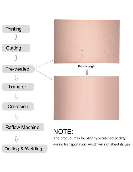 Placa de Circuito PCB Doble Cara uxcell 150x100mm 1.5mm 5pcs