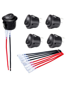 Interruptor de Palanca Redondo DaierTek KCD1 12V 5 Piezas