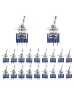 20 Interruptores Basculantes Mini 3 Pines SPDT 2 Posiciones AC 125V