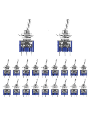 20 Interruptores Basculantes Mini 3 Pines SPDT 2 Posiciones AC 125V