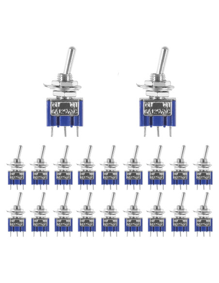 20 Interruptores Basculantes Mini 3 Pines SPDT 2 Posiciones AC 125V