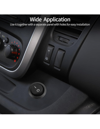 10 Interruptores Rocker Redondos SPST 20mm Wahijihe