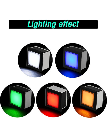 Interruptor Cuadrado ZGSZJHF 21x21mm 12/24V LED Azul IP65