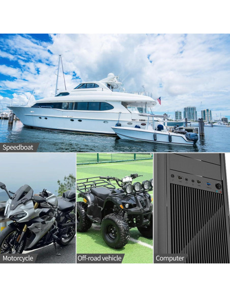 10 Interruptores Rocker Redondos SPST 20mm Wahijihe