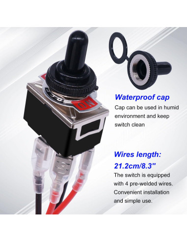 Interruptor de Polaridad Inversa Weideer 12V 30A DPDT