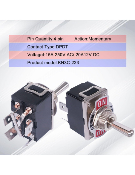 Interruptor de Polaridad Inversa Weideer 12V 30A DPDT