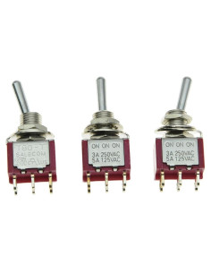 Interruptores de Palanca Mini Dopro 3x ON-ON-ON 3A 250V