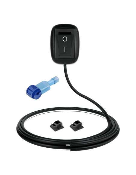 Interruptor de botón tipo pasta Gebildet 12V-220V 10A Negro