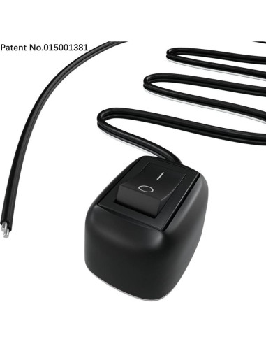 Interruptor de botón tipo pasta Gebildet 12V-220V 10A Negro