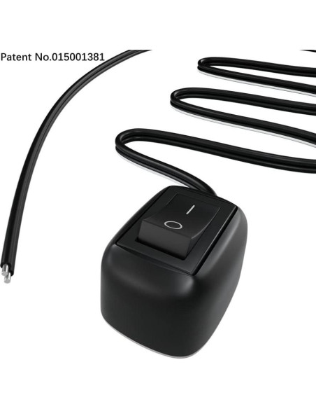 Interruptor de botón tipo pasta Gebildet 12V-220V 10A Negro