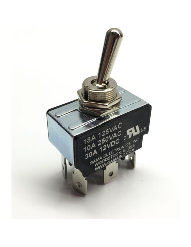 Interruptor DPDT 30A GAMA Electronics 12VDC 125VAC