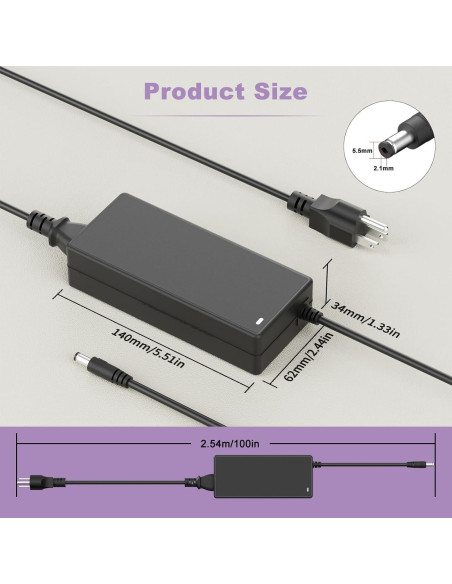 Adaptador de Alimentación MIWISE DC24V 5A 120W para LED