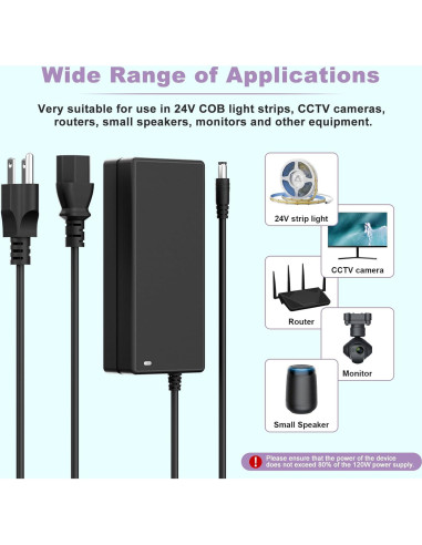 Adaptador de Alimentación MIWISE DC24V 5A 120W para LED