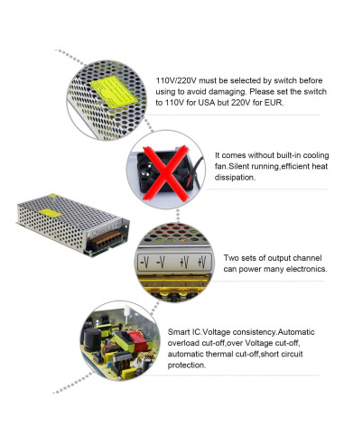 Fuente de Alimentación 24V 5A ALITOVE Adaptador AC a DC