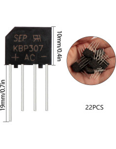 Rectificador de Puente de Diodo FOXTIP KBP307 3A 700V - Paquete de 22 2