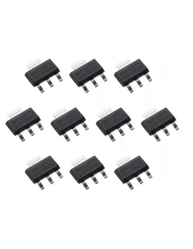 10 Reguladores de Voltaje AMS1117-5.0V 5V 1A SOT223