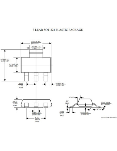 10 Reguladores de Voltaje AMS1117-5.0V 5V 1A SOT223