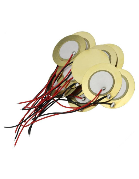 12 Sensores Piezoeléctricos 27mm Dorado para Guitarra