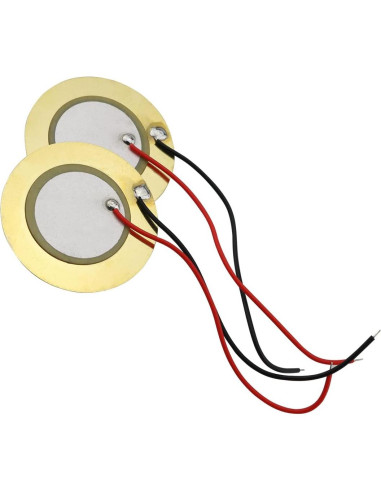 12 Sensores Piezoeléctricos 27mm Dorado para Guitarra