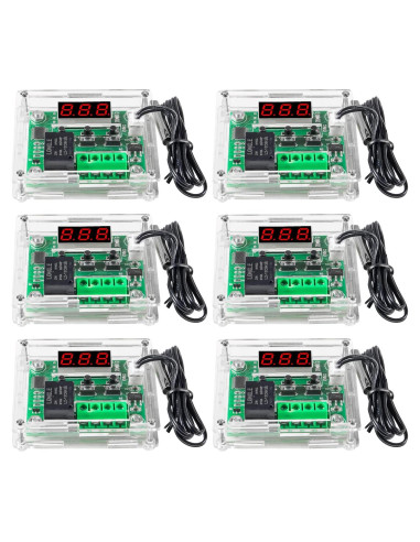 6pcs Controlador de Temperatura Digital W1209 12V con Caja