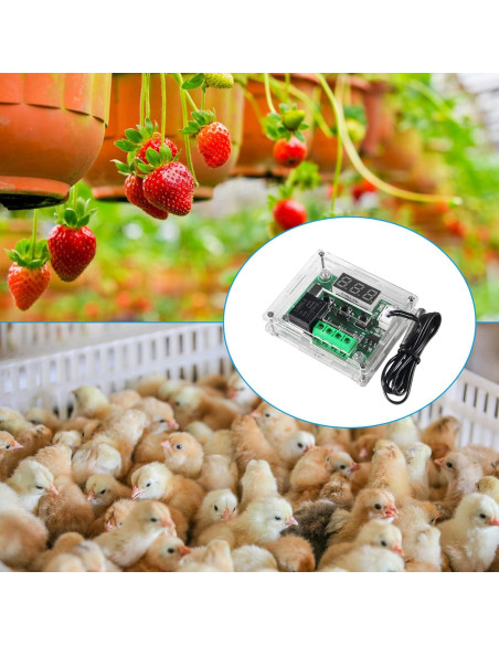 6pcs Controlador de Temperatura Digital W1209 12V con Caja