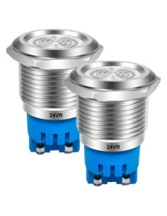 2 Piezas Luz de Alarma Flash Rojo 24V IP65 Gebildet 22mm