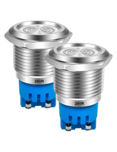 2 Piezas Luz de Alarma Flash Rojo 24V IP65 Gebildet 22mm