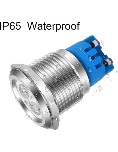 2 Piezas Luz de Alarma Flash Rojo 24V IP65 Gebildet 22mm