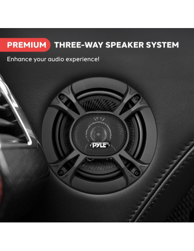 Altavoces Pyle 6.5" Triaxial 300W para Automóvil PL613BK