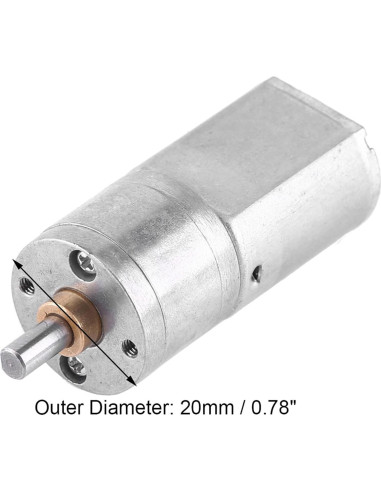 Motor Eléctrico Reversible Hilitand 12V 30RPM 20MM