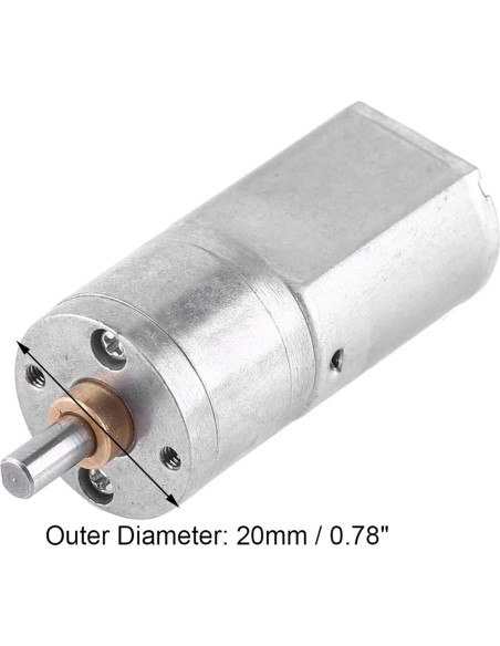 Motor Eléctrico Reversible Hilitand 12V 30RPM 20MM