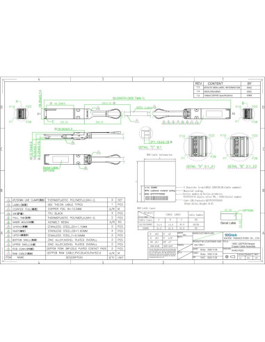 Cable DAC QSFP28 100G 2m 10Gtek para Juniper JNP-100G-DAC-2M