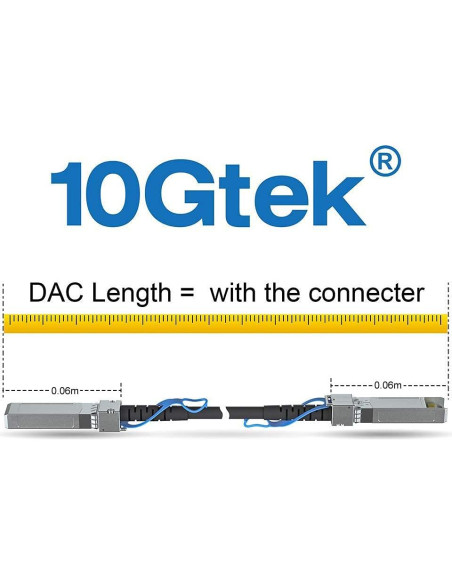 Cable DAC Twinax 10Gtek SFP+ 5m - Compatible Cisco y Ubiquiti