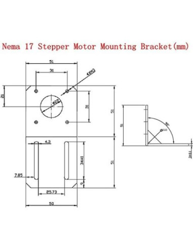 Soporte de Motor Paso a Paso Nema 17 Anndason - 6 PCS